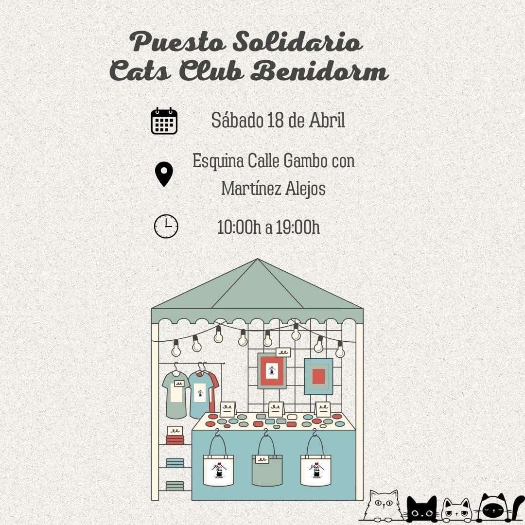 🛍️ Mercadillo solidario para ayudar a nuestros gatos